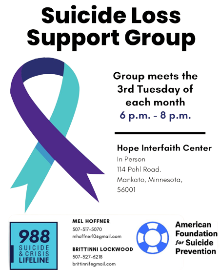 Suicide Loss Support Group @ Hope Interfaith Center